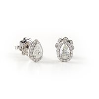Boucles d'oreilles Damiani Femme Minou Full Pavé form in Or blanc Diamante 1.00 Ct 81106321 - 81106321